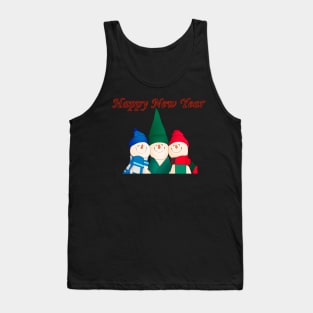 Snowmen Happy new year Tank Top